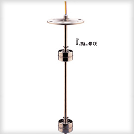 Gems LS-700 Float Switch, LS-700-4C-SS-TFE-SPST-020-GR1-2