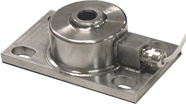 Kistler Morse LD3 Compression Load Cell, 25k lbs Rated Load, Ambient Temp 0째 to 100째 F, 25 ft Cable, Brushed Finish
