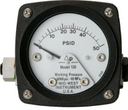 Mid-West 120 SS Differential Pressure Gauge, 2.5" Dial, 0 to 6000 psig (0 to 25 psid), 1/4 NPTF Back Mount