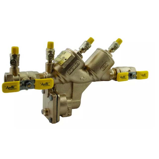 Apollo Bronze Reduced Pressure Backflow Preventer with Standard Ball Valves, SAE Threaded Test Cocks 2" (2 x FNPT)