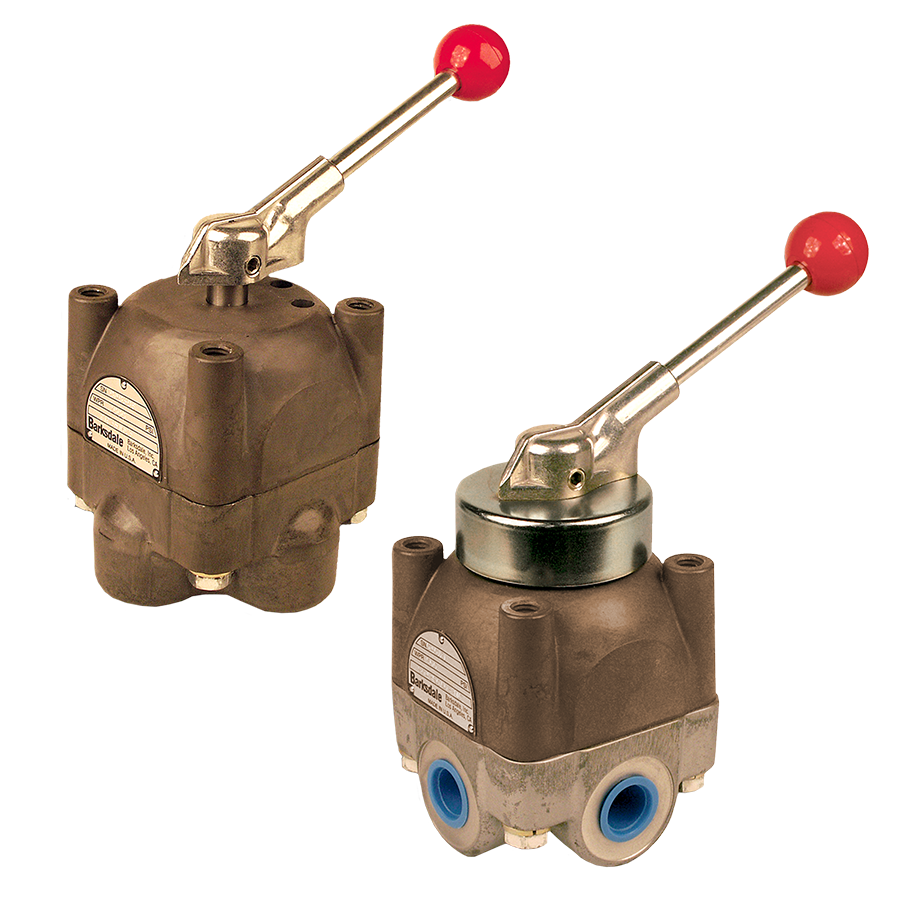 Barksdale 6180 High Pressure OEM Valve for Hydraulic Oil, 1/4" NPT Ports, Straight Porting, 3000 psi, Closed Center