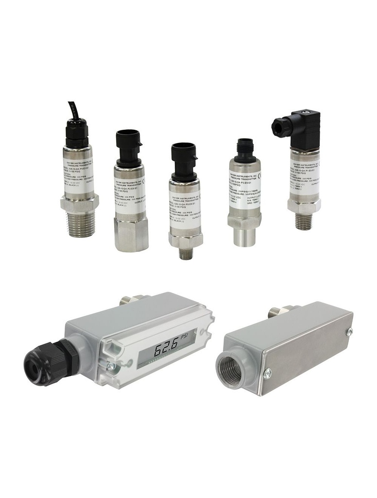 Dwyer Industrial pressure transmitter, range 0-300 psig