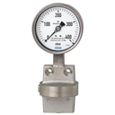 Wika 73x.51 Series 4" SS Industrial Differential Pressure Gauge, all Welded, Blowout Disk, Dry/Fillable, SS or Inconel Wetted Parts