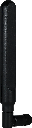 HMS Cellular 4G Antenna, Hinged with SMA-male (Plug) connector, not recommended for Ewons mounted inside an enclosure (use external screw-mount)