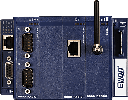 Ewon Flexy 203 Base Unit, 4x Ext Card Slots, 1-port RJ45 LAN, 1-port Serial MPI (Profibus) D-Sub female, Requires WAN Ext Card for VPN connectivity