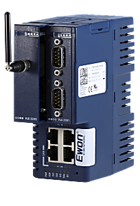 Ewon Flexy 205 Base Unit, 2x Ext Card Slots, 4-ports RJ45 10/100Mb LAN (1 WAN configurable)