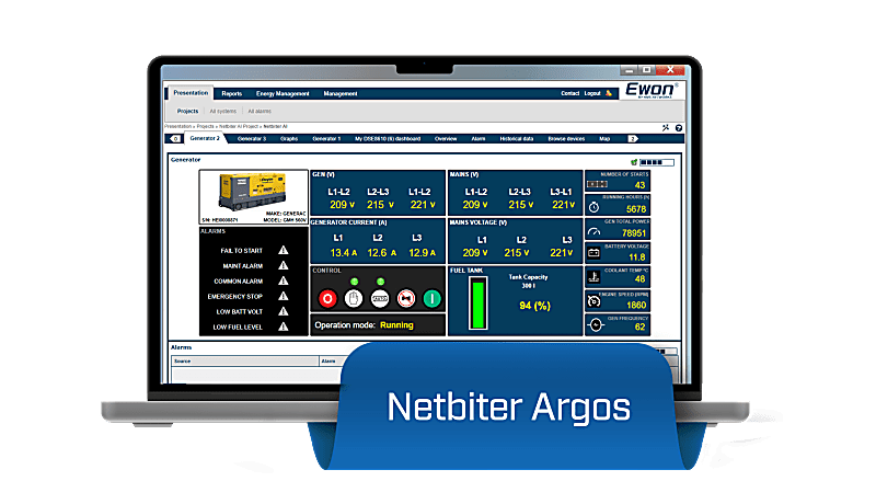 Ewon Netbiter Argos Manage and Analyze (10 Users), 12-month service