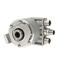 Dynapar AI25 EtherNet/IP Absolute Encoder, 12 Bit MT, 12 Bit ST, Hubshaft w/  Tether, 1/2" Hubshaft, Ethernet I/P, 7-30VDC,  Bus Cover with 3 M12 Connectors (1x Male + 2x Female)