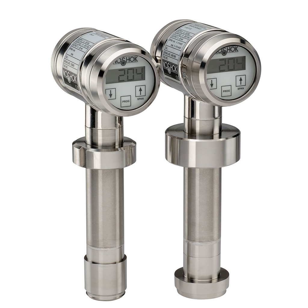 20 Series Tank Mate Medium - 6" Intelligent Silo & Tank Level Sanitary Pressure Transmitter, 4-20mA Output, 6 PSIG to 58 PSIG Range, M12 x 1 (4-pin), Transparent Cover (for Display)