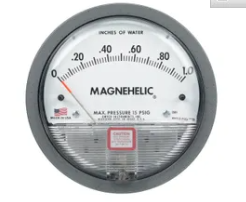 Differential pressure gauge, range 0-60" WC