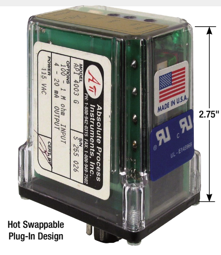API 4003GI Series Potentiometer Input to DC Transmitter, Fully Isolated