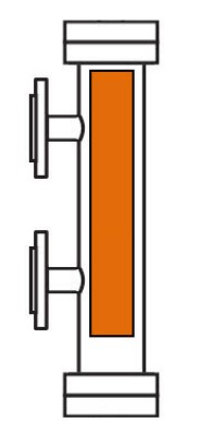 SureSite Mini Alloy Visual Level Gauge BM-2-T10-S4/.5"150#-B10-96.000-96.000-PP1----