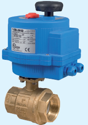2" Direct Mount 2-Way, Brass NPT Ball Valve & 100-240VAC Plastic On/Off Electric Actuator