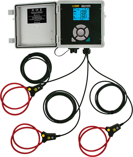 AEMC Data Logger Model DL913 (3-channel, TRMS, MiniFlex® 300/3000A, WiFi, DataView® Software)Replacement for Cat #2126.37 - Model ML912