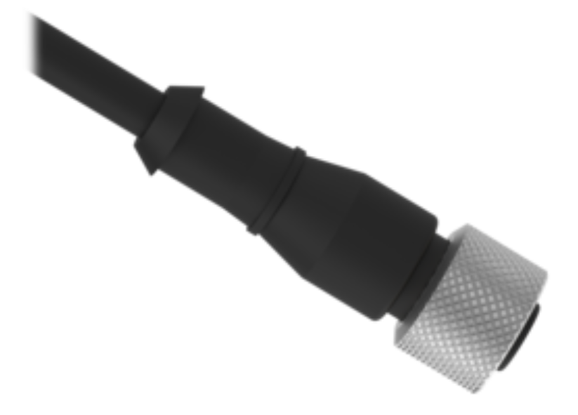 Banner Cordset: Single-Ended M12. 4-pin Straight Male Connector. 2 m (6.56 ft) 4x22 Black PVC Jacket. Nickel-Plated Brass Coupling Nut BC-M12M4-22-2
