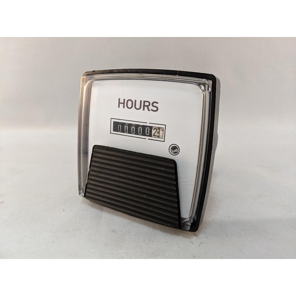 ELAPSED TIME METER (HOURS) 2 1/2" NON-RESET 120VAC, Behind Panel Mount