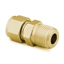 Brass Swagelok Tube Fitting, Male Connector, 1/4 in. Tube OD x 1/8 in. Male NPT 
