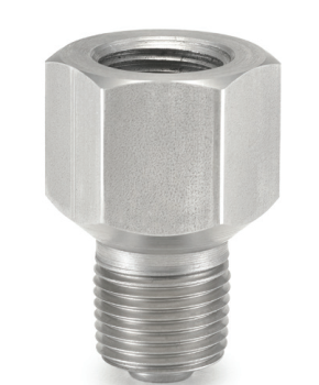 Ashcroft Pulsation Dampener, 1/2" NPT Male Process Connection, 303 SS, 1/2" NPT Female Instrument Connection