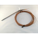 Watlow Type K Ungrounded Thermocouple, 1/4" Dia x 4" Long Inconel Sheath, 30' Fiberglass Leads 