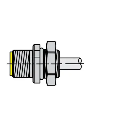 FSV 4.4-0.5/M20 Panel-mount receptacle bulkhead connector