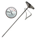 Tel-Tru 2" Dial Thermometer, Back Connected, 0/50 Maple Syrup, Recal Nut, 8" Stem