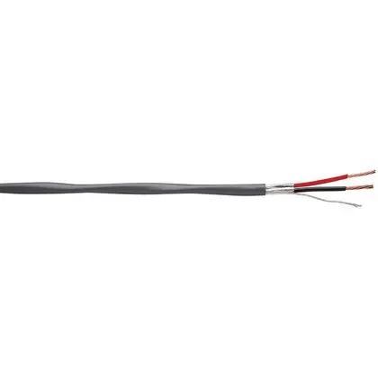 Electronic Wire Cable, 18 AWG, 3-Conductor, Twisted, CMR/CL3R, Riser, Non-Plenum, Shielded, Stranded Bare Copper Conductor, 300V, Jacket Diameter: 0.171", Color: Gray