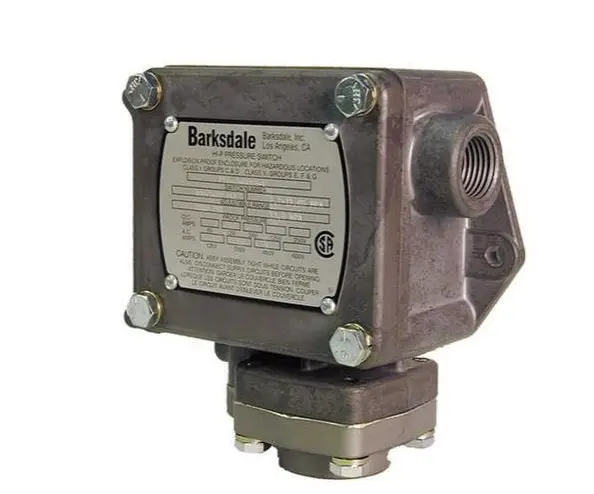 Barksdale Series P1X Explosion Proof Dia-seal Piston, Single Setpoint, 25 to 600 PSI, Pressure Switch