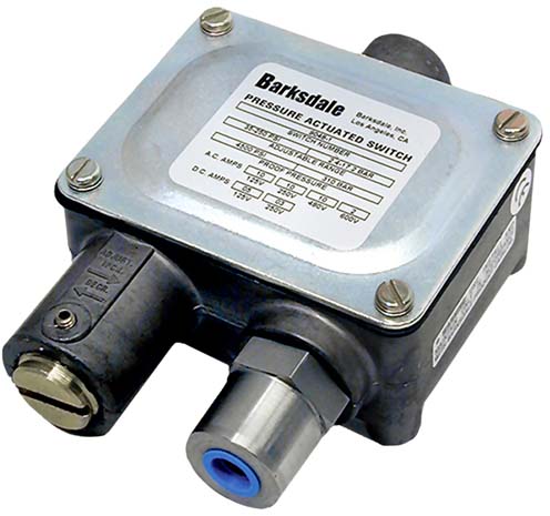 Barksdale 9048 Sealed Piston, 35to 250 psi, Buna-N O-Ring, Switch