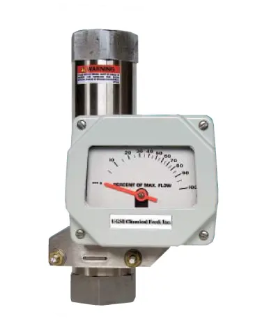W&T Armored Flow Meter, 1/2" NPT, Viton O-Ring, Special Liquid Scale: 156.8 GPH Diesel Fuel, 0.86 Specific Gravity, ~2.5 cSt Viscosity