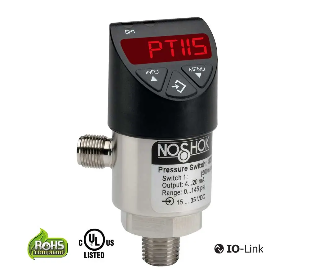 NoShok PTI15 Series Intelligent Indicating Pressure Transmitter/Switch - IO-Link 