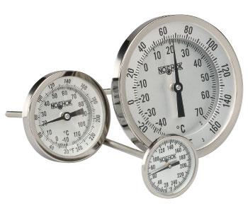 NoShok 100 Series SS BC Industrial Type Bimetal Thermometer