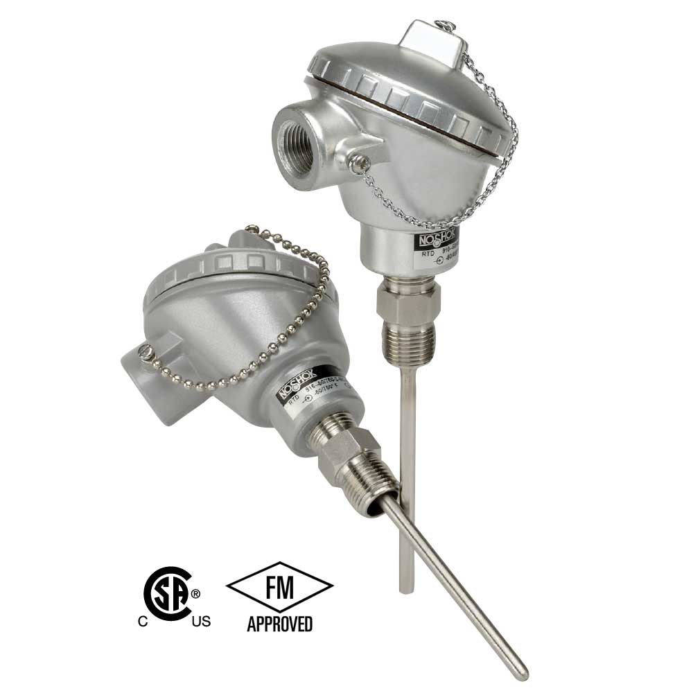 NoShok 910/915 Series Industrial RTD, Probe Type w/Connection Head