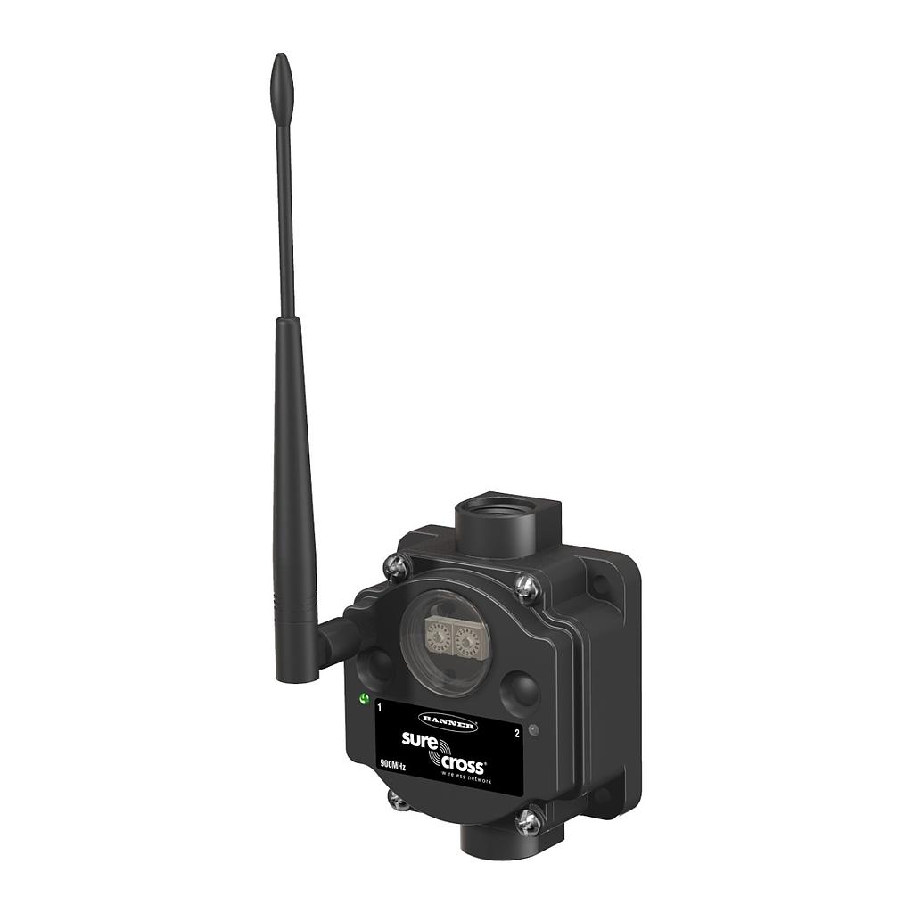 Banner PM Series Node; 900 MHz IP67, NEMA 6; Inputs: Six Sourcing/PNP Discrete; Outputs: Six Sourcing/PNP Discrete; No LCD Screen (DX80N9X6S-PM8L)
