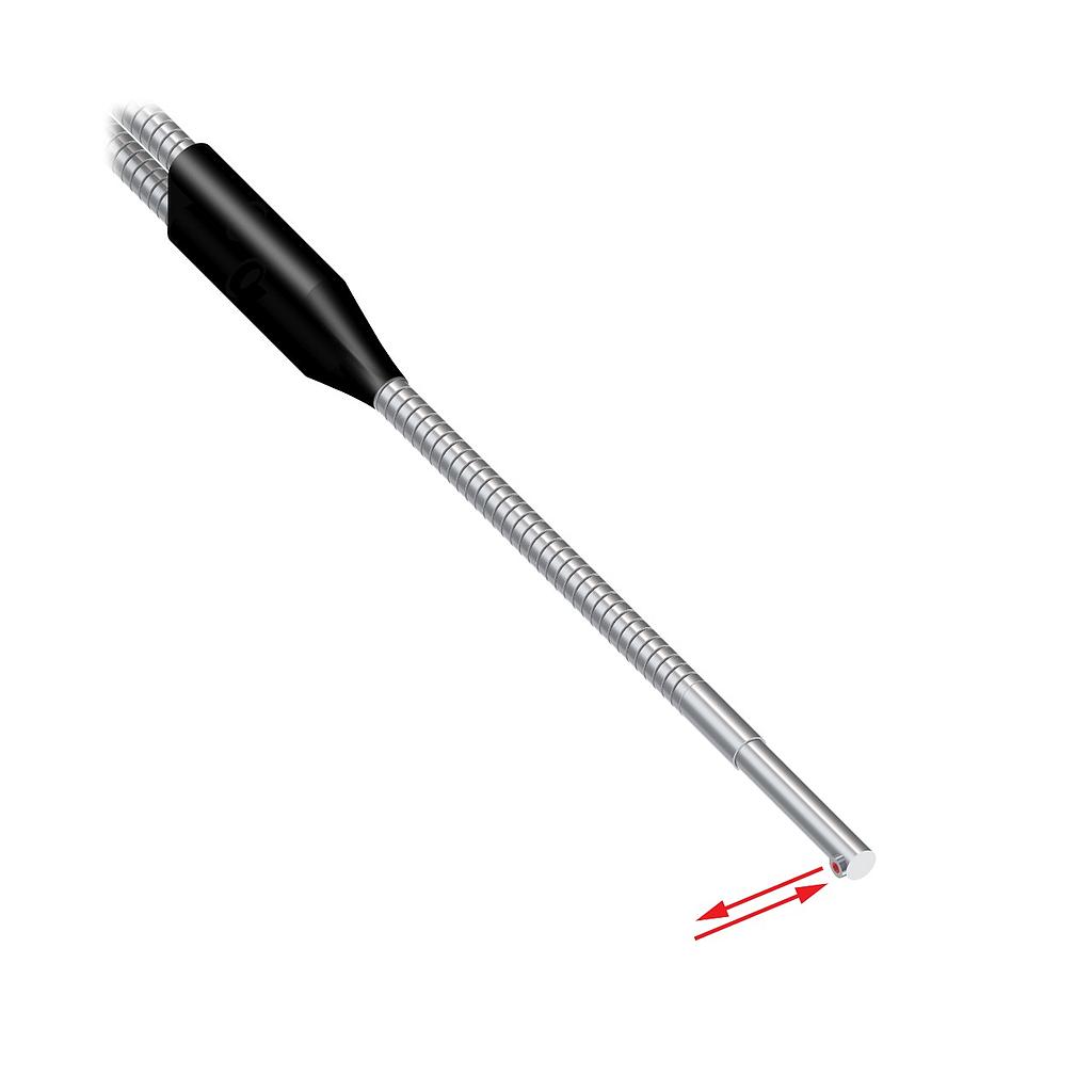 Banner Glass Fiber; Diffuse Mode 2.29 mm dia. Bundle; Stainless Steel Sheathing; 0.91 m long; 25.4 mm long Probe, Side Exit sensing (BA1.53SMETA)