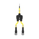 Banner M12 QD Splitter Cable; 5-pin; 0.3 m Female Branches Unterminated Trunk; 7.62 m (25 ft); 5x22 GA 25 ft Trunk 1 ft Branch (CSB-UNT525M1251)