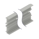 Mounting Track: 100 mm (4 in) Length; PVC Mounting Track for Multiple Systems; 2 Slots; 100 mm (4 in) Long (TR100-4)