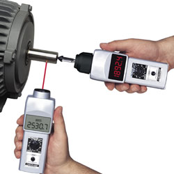 [DT-205LR-S12] Shimpo LCD Display Contact/Non-Contact Tachometer, 12" Circumference Measuring Wheel