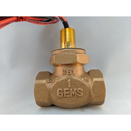 [27055] Gems FS-200 Flow Switch, 1" NPT, Bronze Body, SPDT, 4 GPM Set Point