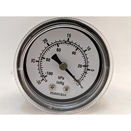 [J2005] PRESSURE GAUGE -30-0"HG/KPA VAC 2" 1/4"CBM 3/2/3% ACCURACY
