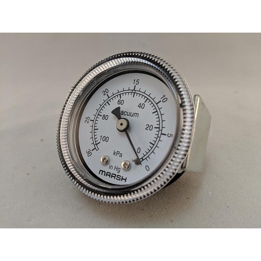 [J2605] PRESSURE GAUGE 0-30"HG VAC 2" 1/4"CBM 2% ACCURACY
