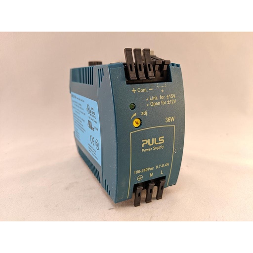 [ML30.106] PULS Power Supply, 36W, 100-240VAC 1PH, ±12 or ±15VDC, 0-2.8A