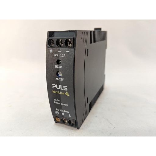 [ML30.241] PULS Power Supply, 30W, 100-240VAC 1PH, 24-28VDC, 1.3-1.1A with Screw Terminals