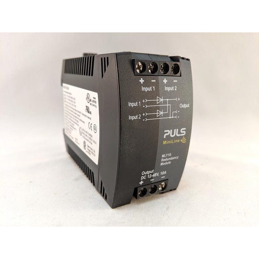 [MLY10.241] PULS Redundancy Module, DIODE, 12-48VDC, 10A, Dual Input with Screw Terminals