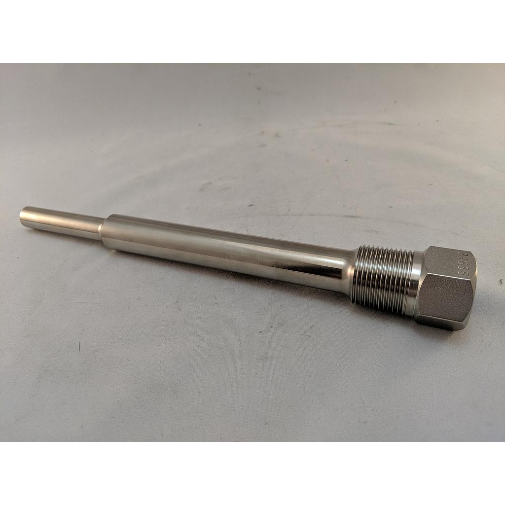 [200-U71/2-316SS] THERMOWELL .260BORE 9&quot; 3/4&quot;NPT PROCESS THREADS