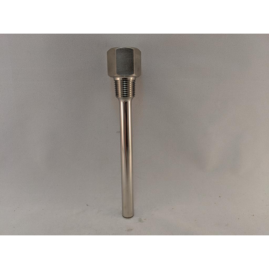 [SE1002-304SS-1/2-1/2-0.260-5-0.5] THERMOWELL 304SS-1/2X1/2, .260 bore, Insertion 5&quot; FOR 6-3/4&quot; Stem