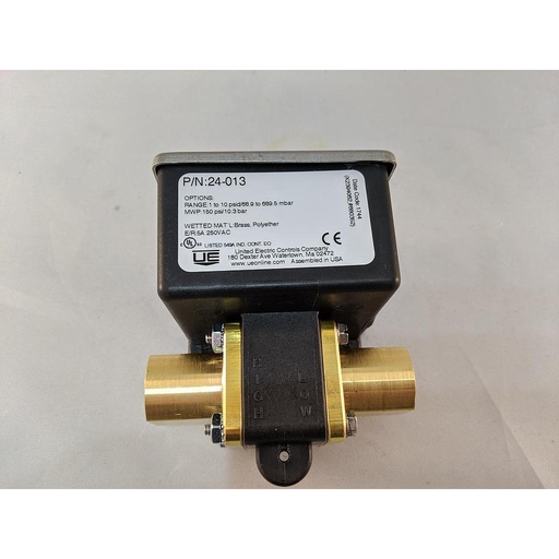 [24-013] UE DIFFERENTIAL PRESSURE SWITCH 1-10 PSID ADJUSTABLE 1/4"FIP BRASS