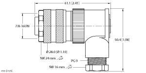 [U6417-00] Turck Actuator and Sensor Field Wireable, 7/8 Connection, " (B 4241-0/9)