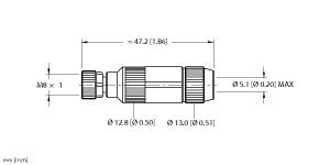 [U6579-1] Turck Field-Wireable Connector, M8 × 1 Female Connector, Straight (B 5146-0)