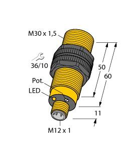 [1542562] Turck Capacitive Sensor, For the Detection of Dry Pellets (BCC10-S30-RP4X-H1143)