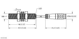 [4602289] Turck Inductive Sensor (BI1.5-EG08-AP6X-0.2-PSG3)